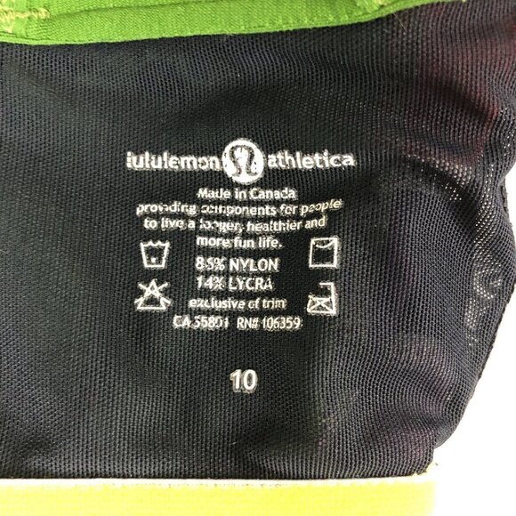LULULEMON  Green Rainbow‎ Colorblock Crisscross Active Tank Sz 10 - Picture 6 of 6